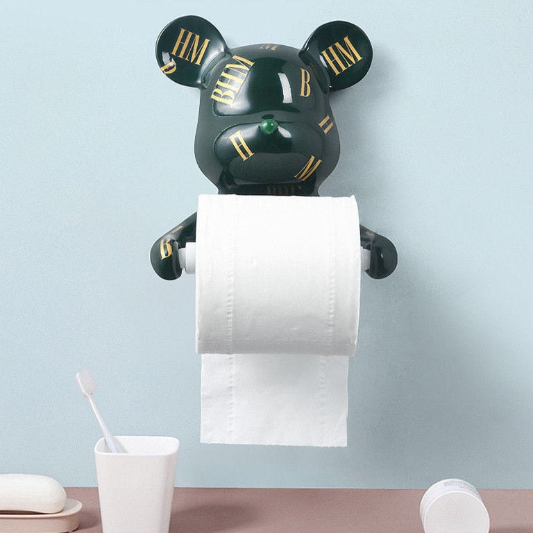 Toilet Paper Holder, Bear Shaped Wall Mounted Toilet Paper Rack, Bathr –  Bezor