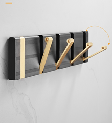 Stylish Towel Holder | Modern Metal Rack, Folding Coat Rack, Wall Mounted Bathroom Organizer, Holder for Bathroom, Kitchen, Bedroom, Hallway