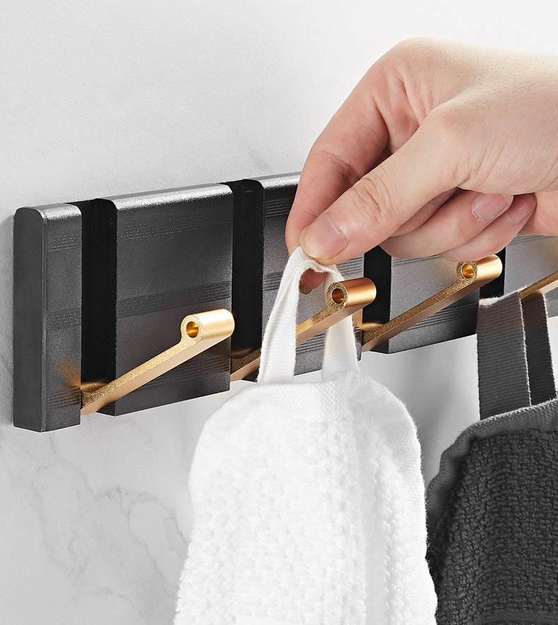 Stylish Towel Holder | Modern Metal Rack, Folding Coat Rack, Wall Mounted Bathroom Organizer, Holder for Bathroom, Kitchen, Bedroom, Hallway