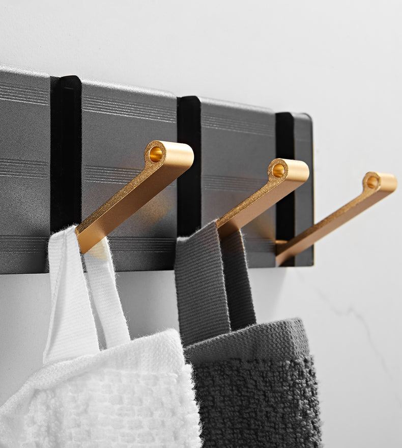 Stylish Towel Holder | Modern Metal Rack, Folding Coat Rack, Wall Mounted Bathroom Organizer, Holder for Bathroom, Kitchen, Bedroom, Hallway