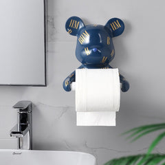 Toilet Paper Holder, Bear Shaped Wall Mounted Toilet Paper Rack, Bathroom Decor, Tp Holder