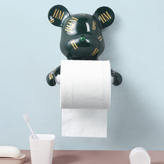 Toilet Paper Holder, Bear Shaped Wall Mounted Toilet Paper Rack, Bathroom Decor, Tp Holder